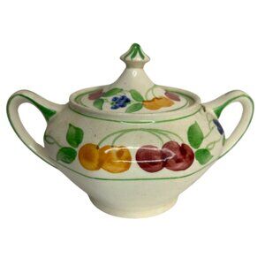 Vintage Royal Tudor Ware Barker Brothers Hand-Painted Sugar Bowl – Fruit and Flo